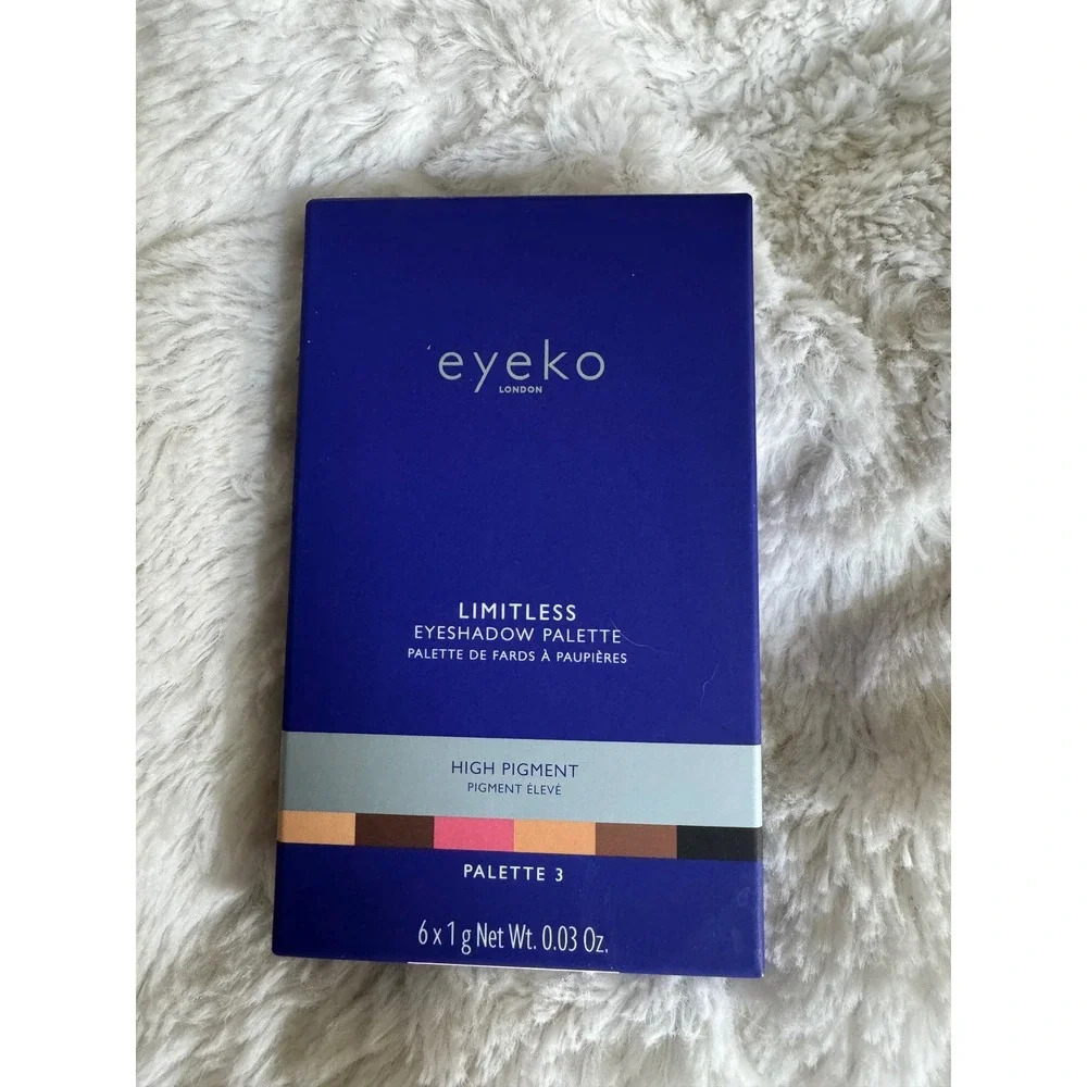 Eyeko London Limitless Eyeshadow‎ Palette 3 High Pigment 6 Shades New